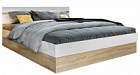  Кровать Ким Белый глянец/дуб сонома 200x160 см